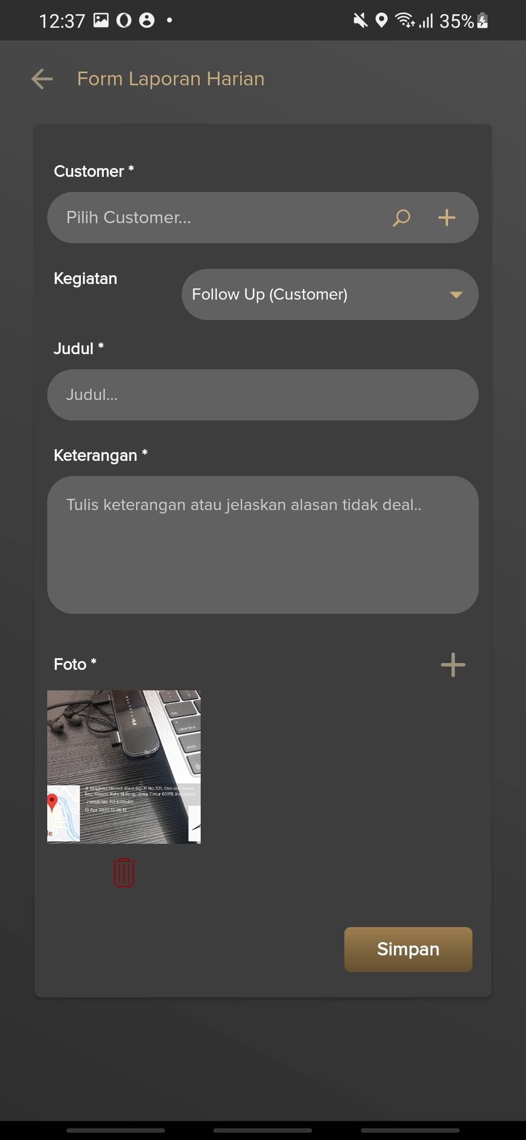 Sistem ERP ringan (Sales & Project Management)