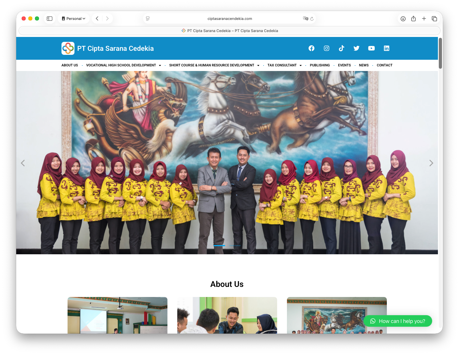 Website PT Cipta Sarana Cendekia